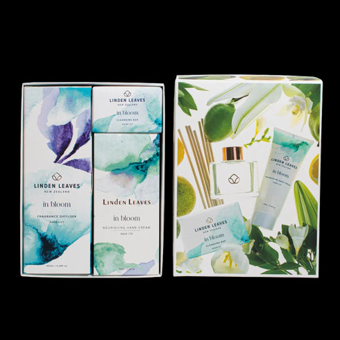 Aqua Lily Hand & Home Gift set 3pc-Linden Leaves-Matakana Pharmacy
